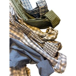 Lot of 9 J.Crew Mens XL 6 Button Down Shirts/1 1/4 Zip Sweater 2 Plaid Flannels